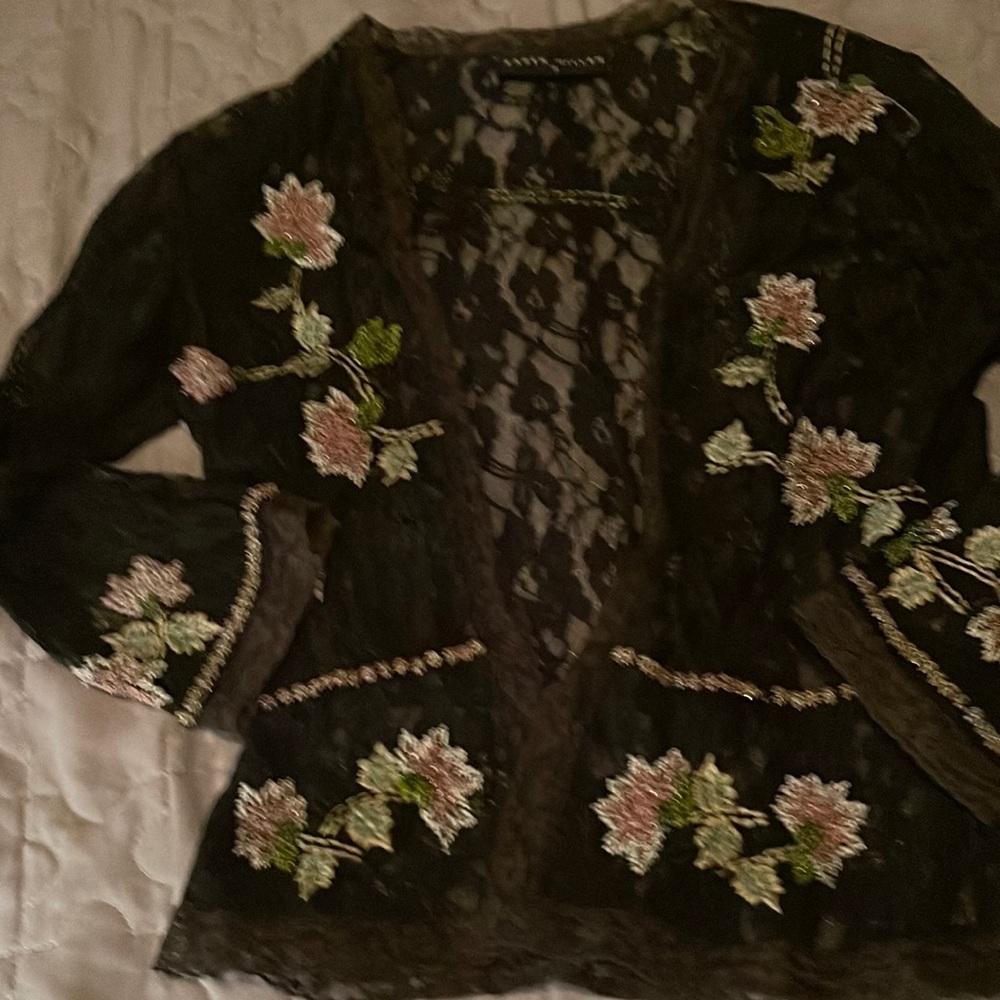 KAREN MILLEN LACE BEADED - Vintage hang braced .